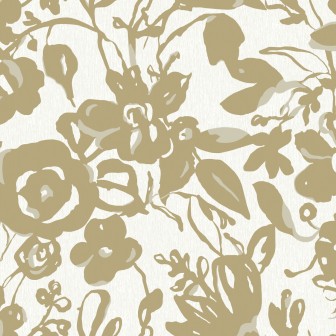 Tapet Brushstroke Floral, Auriu, York Wallcoverings, 5.6mp / rola