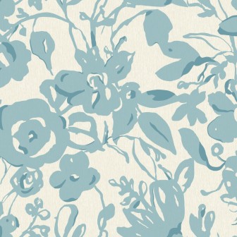Tapet Brushstroke Floral, Aqua, York Wallcoverings, 5.6mp / rola