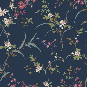 Tapet Blossom Branches, Bleumarin, York Wallcoverings, 5.6mp / rola