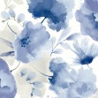 Tapet Watercolor Bouquet, Cobalt, York Wallcoverings, 5.2mp / rola