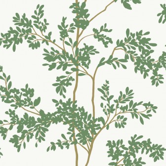 Tapet Lunaria Silhouette, Alb/Verde, York Wallcoverings, 5.6mp / rola