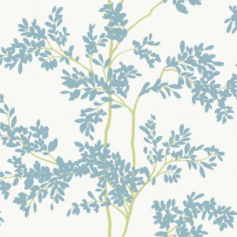 Tapet Lunaria Silhouette, Alb/Albastru, York Wallcoverings, 5.6mp / rola