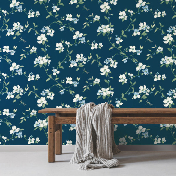 Dogwood, Bleumarin, York Wallcoverings, 5.2mp / rola