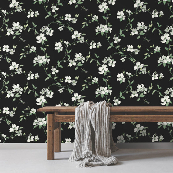 Dogwood, Negru, York Wallcoverings, 5.2mp / rola