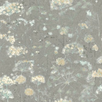Tapet Botanical Fantasy, Gri/Bleu, York Wallcoverings, 5.6mp / rola