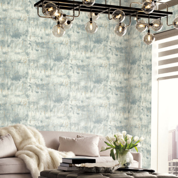 Modern Art, Albastru/Auriu, York Wallcoverings, 5.6mp / rola