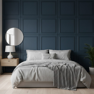Panou MDF Agora, Parisian Blue, Structurat