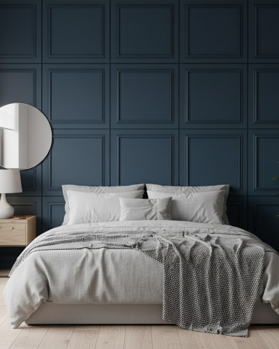 Panou MDF Agora, Parisian Blue, Structurat
