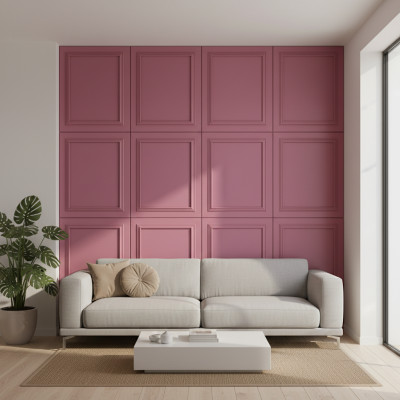 Panou decorativ MDF Berry Pink mat cu design clasic