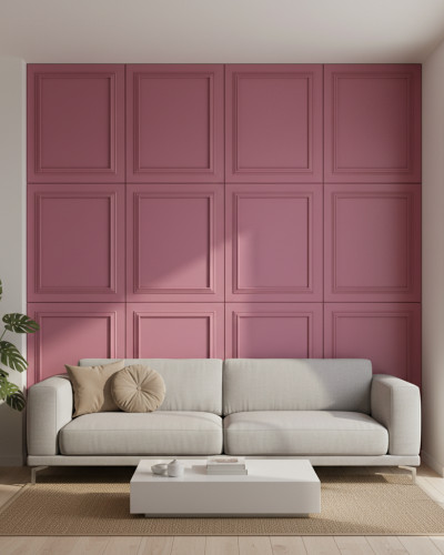 Panou decorativ MDF Berry Pink mat cu design clasic