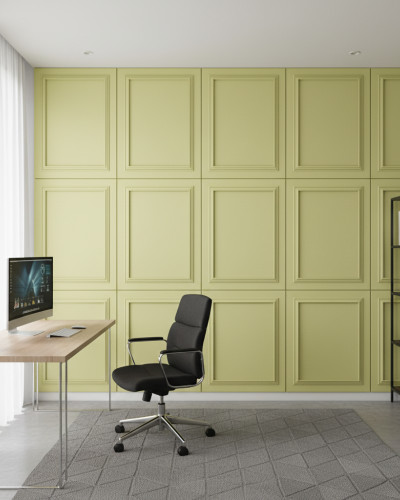 Panou decorativ MDF verde cais mat cu profile clasice
