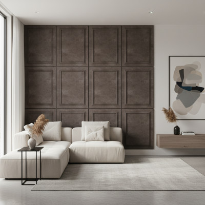 Panou decorativ MDF Ceramic Brown cu textură de piatră naturală
