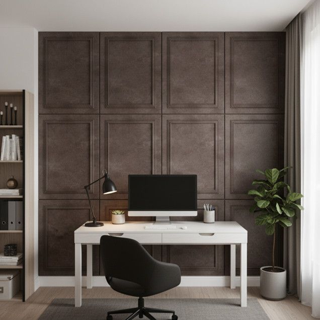 Panou decorativ MDF Ceramic Brown cu textură de piatră naturală