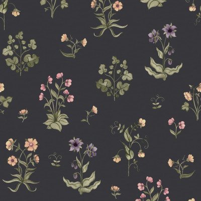 Timeless Flora, Dark Blue, Rebel Walls