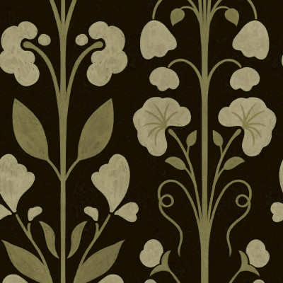 Folk Flower, Dark Green, Rebel Walls