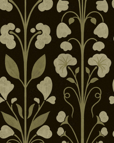 Folk Flower, Dark Green, Rebel Walls