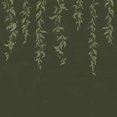 Hanging Leaves, Dark Green, Rebel Walls