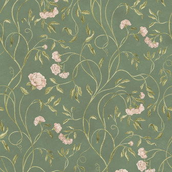Peony Bloom, Green, Rebel Walls