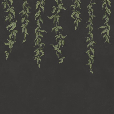 Hanging Leaves, Graphite, Rebel Walls