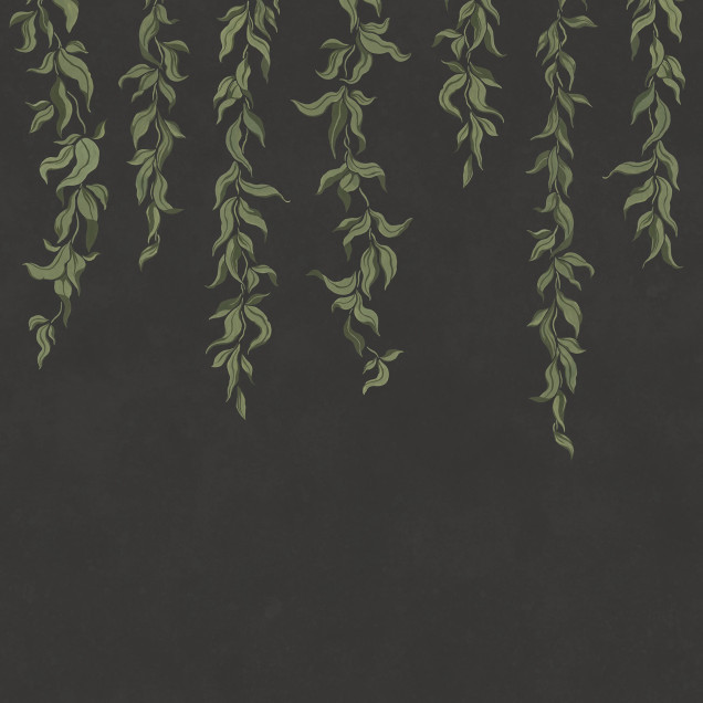 Hanging Leaves, Graphite, Rebel Walls