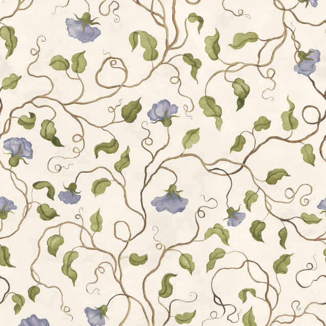 Soft Vines, Blue, Rebel Walls