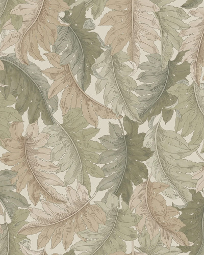 Swirling Fern, Light Green, Rebel Walls