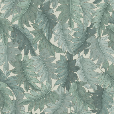 Swirling Fern, Teal, Rebel Walls