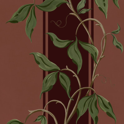 Garden Stripe, Burgundy, Rebel Walls