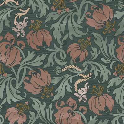 Midnight Peony, Burgundy, Rebel Walls