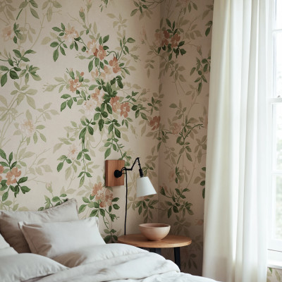 Wildflower Vista, Beige, Rebel Walls