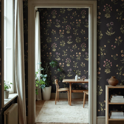 Timeless Flora, Dark Blue, Rebel Walls
