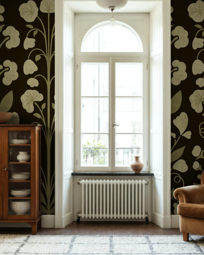 Folk Flower, Dark Green, Rebel Walls