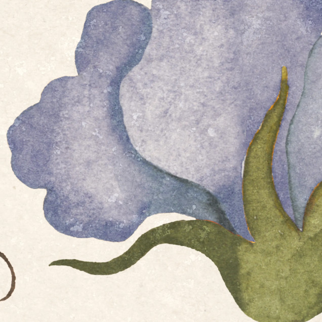 Soft Vines, Blue, Rebel Walls