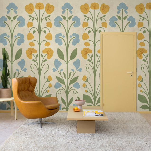 Folk Flower, Yellow, Rebel Walls