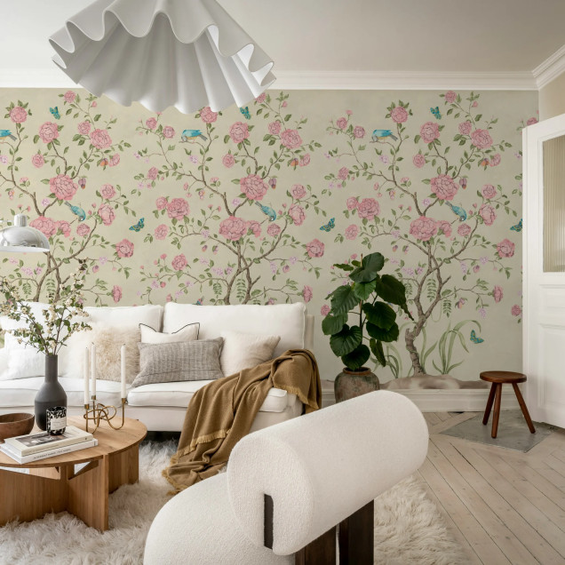 Chinoiserie Botanica, Pink, Rebel Walls