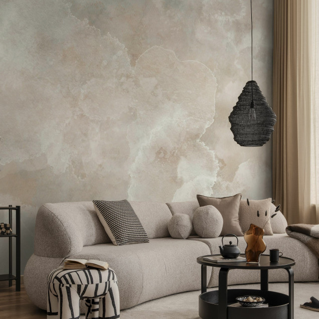 Fototapet bej cu design abstract