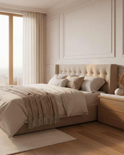 Brau decorativ alb aplicat pe perete