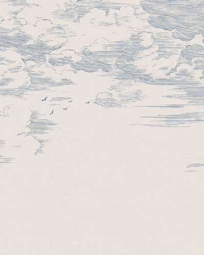 Cloud Engraving, Light Blue, Rebel Walls