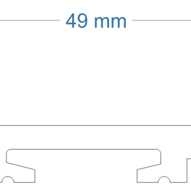 Profil de capăt stânga Lamelli Grosso, Alb
