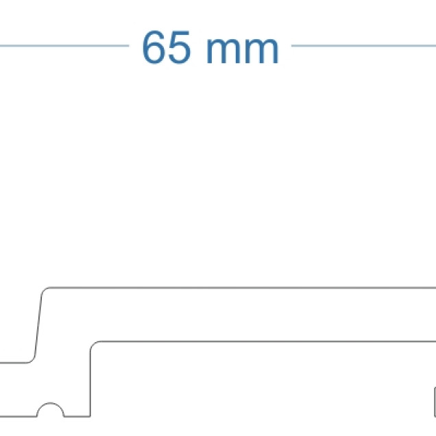 Profil de capăt dreapta Lamelli Grosso, Alb