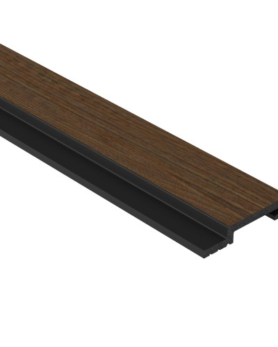Profil dreapta pentru Panoul riflat 3D Lamelli Grosso, Dark Oak, 200x6.5 cm, Mardom Decor