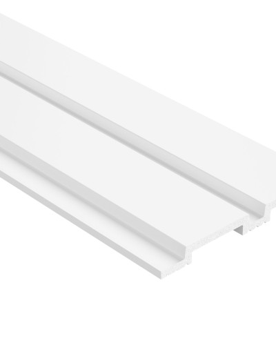 Riflaj decorativ 3D Lamelli Grosso, White, 200x12 cm, Mardom Decor