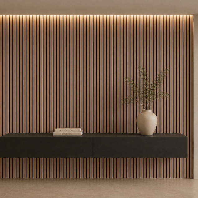 Riflaj decorativ 3D Lamelli Grosso, Stejar Gri