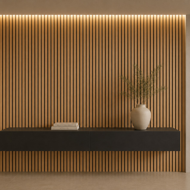 Riflaj decorativ 3D Lamelli Grosso, Stejar Clasic