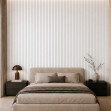 Riflaj decorativ 3D Lamelli Grosso Premium, White, 200x12 cm, Mardom Decor