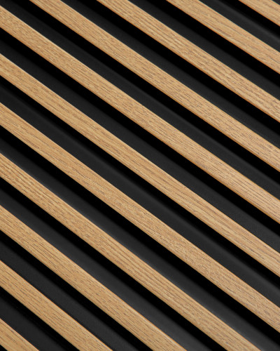 Riflaj decorativ 3D Lamelli Stretto, Stejar Natural