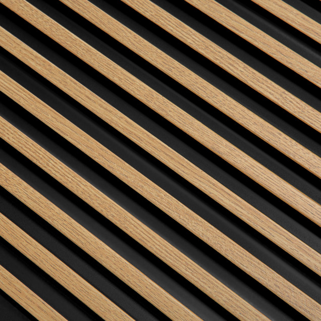 Riflaj decorativ 3D Lamelli Stretto, Stejar Natural