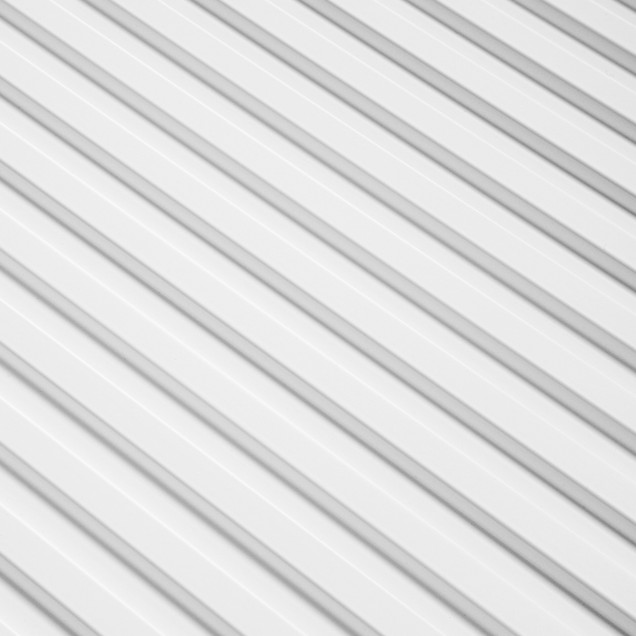 Riflaj decorativ 3D Lamelli Stretto Premium, Alb