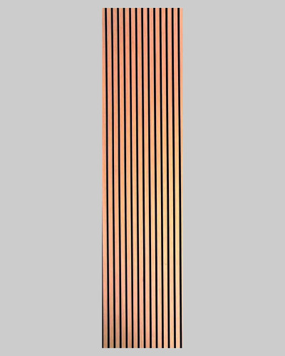 Panou acustic riflat Teak montat pe perete