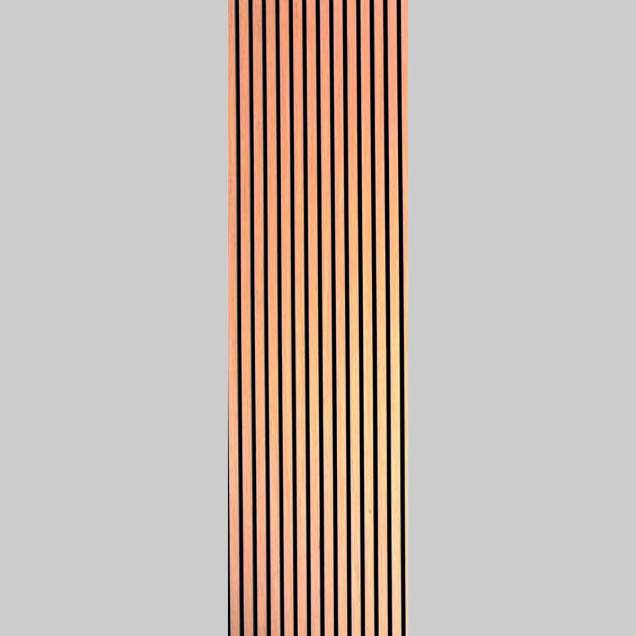 Panou acustic riflat Teak montat pe perete